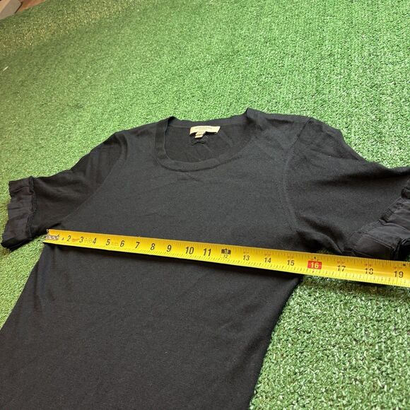 Burberry Womens Short Sleeve Cotton Black Short Sleeve Shirt Size Womens Small - Picture 4 of 7